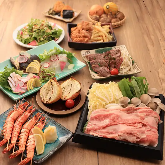 贅沢　炉まんコース【飲み放題付】６６００円（税込み）