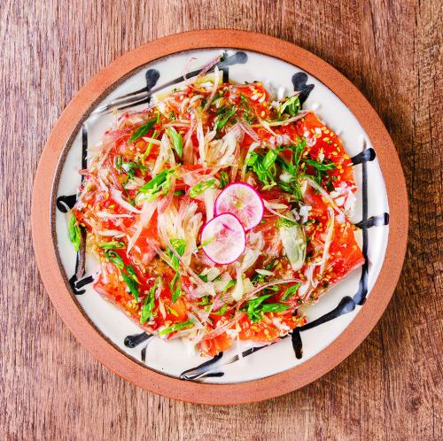 三文魚生牛肉片