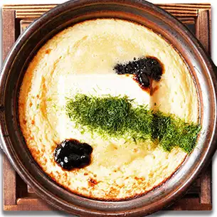 京豆腐の湯葉のせとろろ焼き