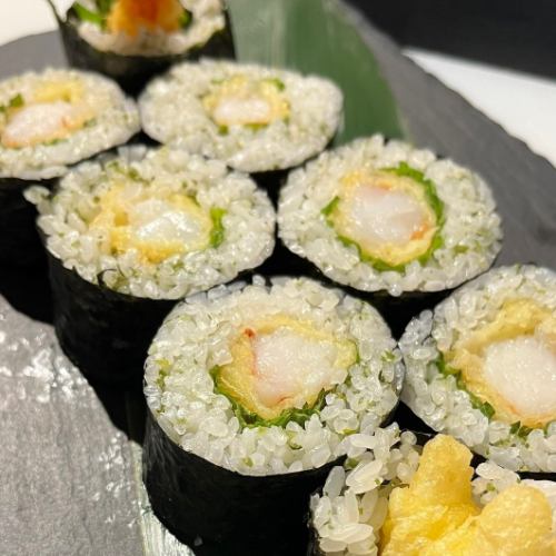 Green laver shrimp tempura roll