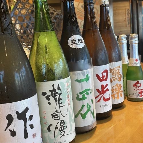 Various types of sake