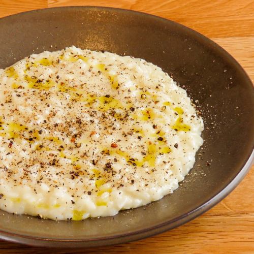 Cheese risotto with Italian parmesan cheese