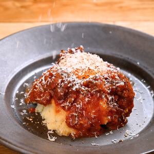 ミートソースポテサラ