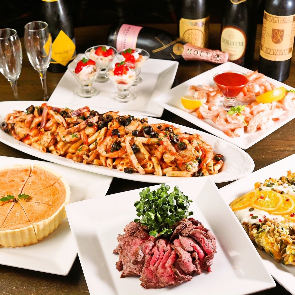 ≪2~80분 ◎≫【2H 음료 무제한】《디럭스 코스》전 8품 5000엔