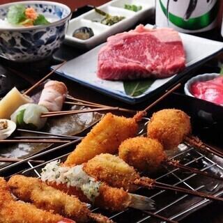 【성천당 휴식 코스】 환송 영회 특별 코스!꼬치 10개+요리 6품+디저트♪무료 뷔페 150분 첨부 6000엔(부가세 포함)