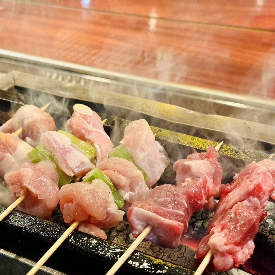 Enjoy a variety of yakitori skewers that are grilled right in front of you.