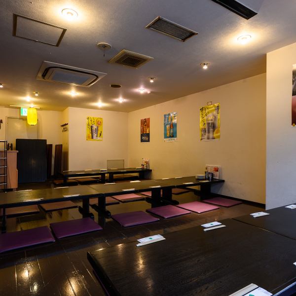 The restaurant is spacious with 90 seats.The tatami seating is perfect for large parties!
