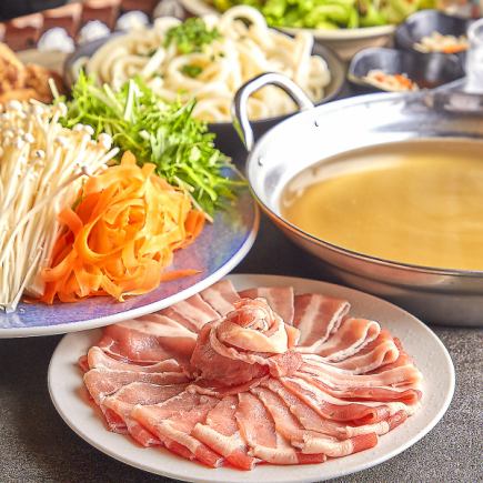 【四季彩コース】お刺身三種や豚しゃぶなど選べるメイン付！2.5時間飲み放題10品4000円