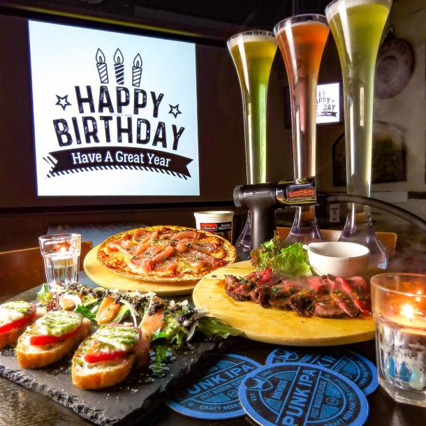 The store has a great atmosphere! It's perfect for a date! The charm of British-style bar BIGBEN is that you can come casually.You can play DVDs at your birthday party or watch sports on the 120-inch large screen. Hope your special day will be even more special. Girls' night out/birthday/surprise】