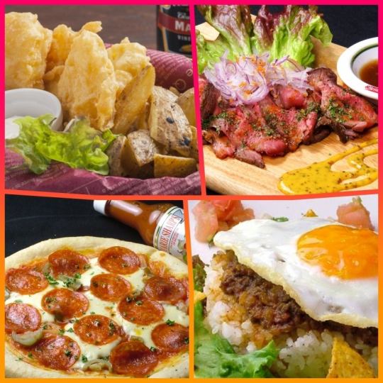 ★Most recommended★ [Big Ben Course] Roast beef, pizza, and 7 other dishes + 120 minutes [all-you-can-drink] ⇒ 3,500 yen