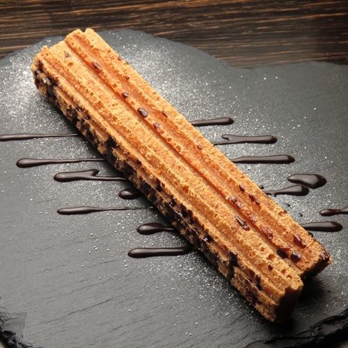 Churros with plenty of chocolate sauce!