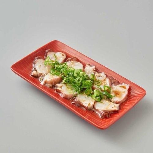 Octopus with green onion, salt and sesame oil