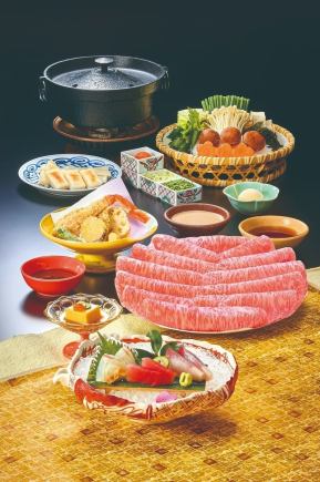 1/10～2/25まで≪初季の宴≫しゃぶしゃぶ会席～檜～【和牛霜降肉】全8品・7700円