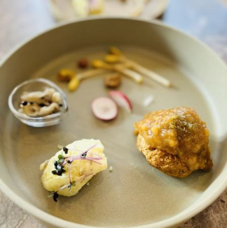 ポークバーグプレート自家製選べるソース