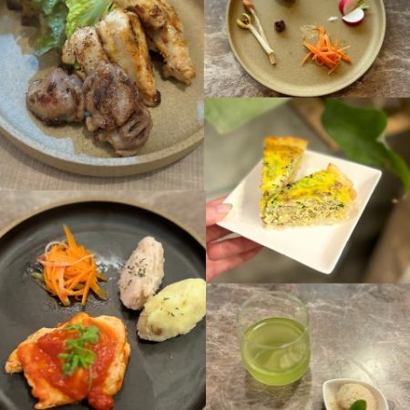 【90分飲み放題付】無農薬野菜と鶏肉料理が愉しめる♪全6品付★カジュアルコース6600円(税込)