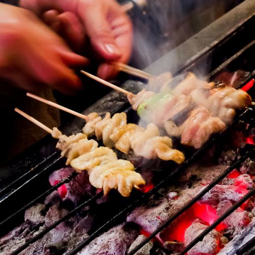 【地鶏の鮮度にこだわる逸品◎】備長炭でふわっと焼き上げた奥美濃古地鶏を塩とタレで★