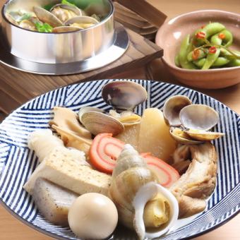 【でんでん夏コース】おでん、牡蠣、串揚げなどお料理8品＋ソフトドリンク1杯付◎2980円(税込)！