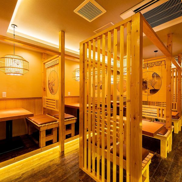 [Fashionable interior!] Completely private room izakaya with a Japanese atmosphere.The elegant private room space for adults allows everyone to spend a private time. The spacious private room where you can relax according to the number of people is the perfect space for various banquets such as reunions, girls' associations, and joint parties ◎ Experience Please enjoy the creative cuisine prepared by our talented chefs♪