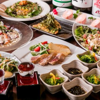 【3時間飲み放題】九州地鶏の照り焼きや市場直送の極上刺身など全7品『白波コース』4,000円