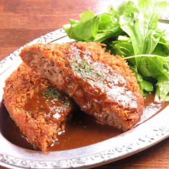 handmade mince cutlet