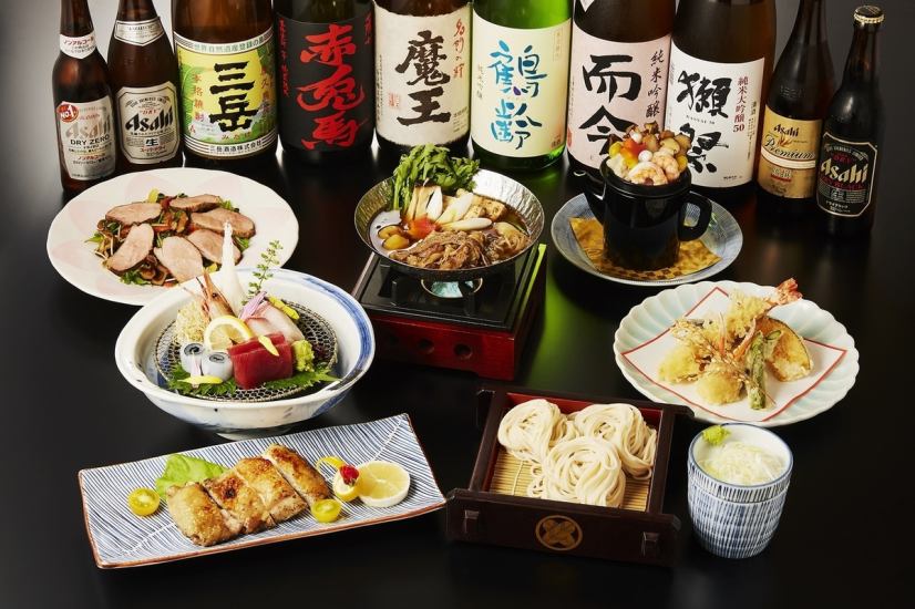 We have a wide variety of soba noodles such as kake, mori, and other kinds, as well as daily set meals.