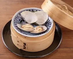 蛤の蒸篭酒蒸し