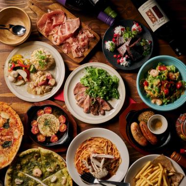 1番人気【生ハム×肉×チーズコース】2.5h飲み放題付!お肉とチーズ料理含む大満足の14品★4000円