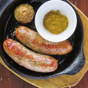 粗挽き&ハーブの贅沢窯焼きソーセージ2種盛り