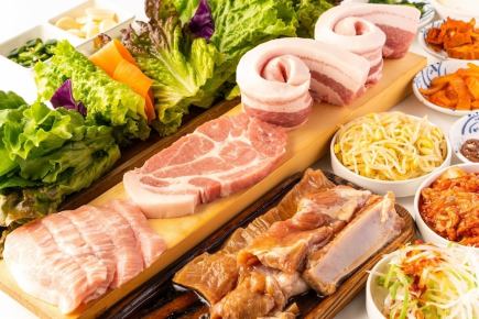 [Lunch C course <11:00-15:00>] Premium meat set all-you-can-eat course 90 minutes 2,280 yen!