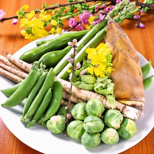 Seasonal fish, vegetables ... select seasonal ingredients according to the season carefully selected