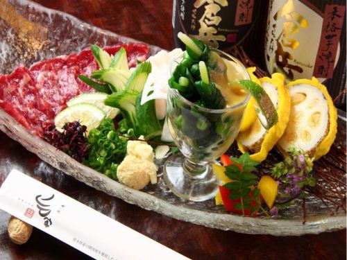There are plenty of local dishes such as horsemeat sashimi