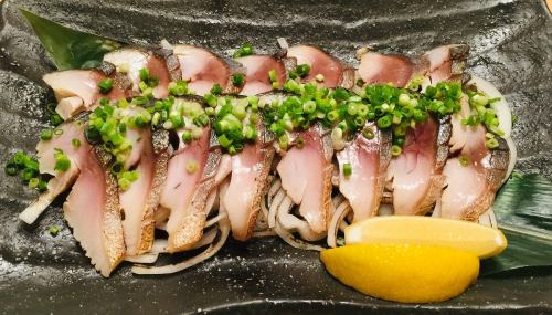 Raw grilled mackerel