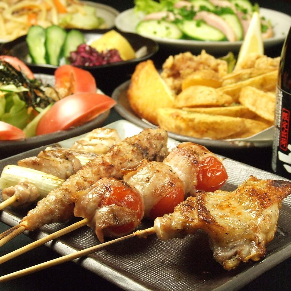 焼き鳥の名店★備長炭火焼き鳥を生ビールでグイッと！飲み放題◎