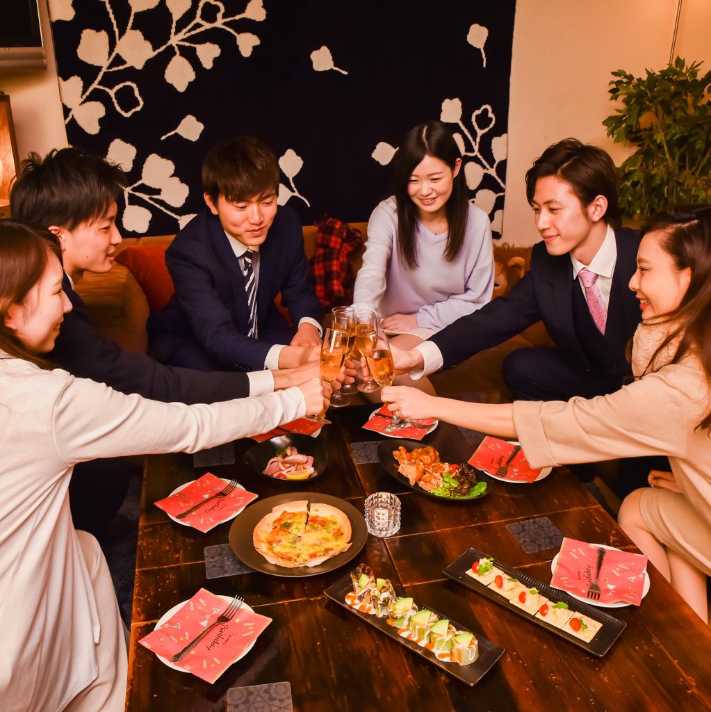 A whole room can be rented out♪Reserved parties are OK for 10 people on weekdays and 15 people on weekends!
