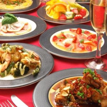 ●【昼宴会】ランチパーティーコースA/料理6品＆200種飲放（2時間）★個室＆貸切対応
