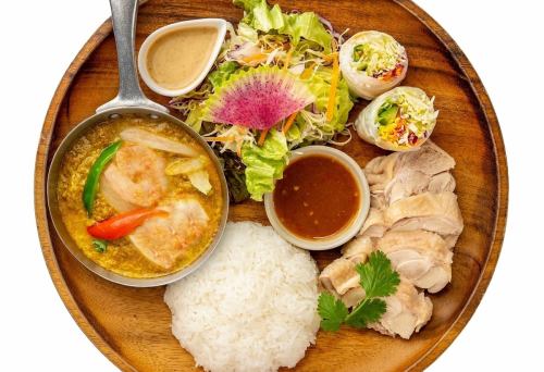 カオマンガイ&ふんわり玉子カレー炒め