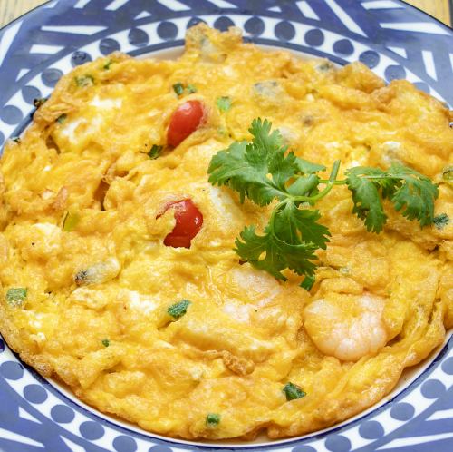 シーフードのオムレツ