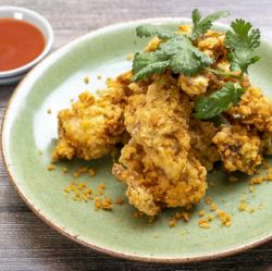 ソフトシェルクラブのガーリック仕立て