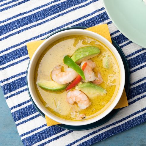 海老とアボカドのグリーンカレー
