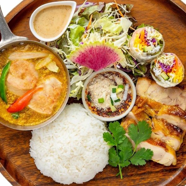 【ディナー】選べるドリンク付き♪タイサバイプレート