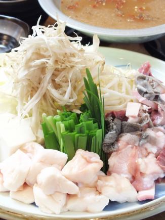 【お刺身3種付】グレードアップ炭火焼き串×もつ鍋コース11品5500円