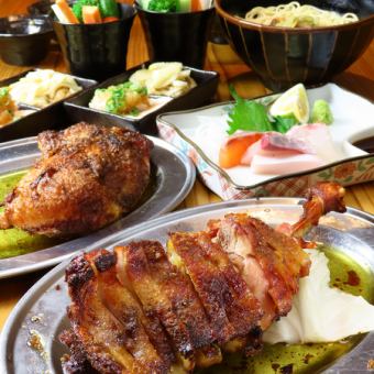 ★骨付鳥お一人様１本付コース【2H飲み放題付♪選べる骨付鳥（若or親）１本付コース】5500円