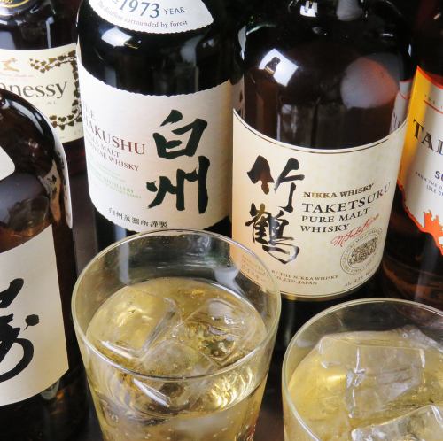 ウィスキーは希少銘柄もご用意！