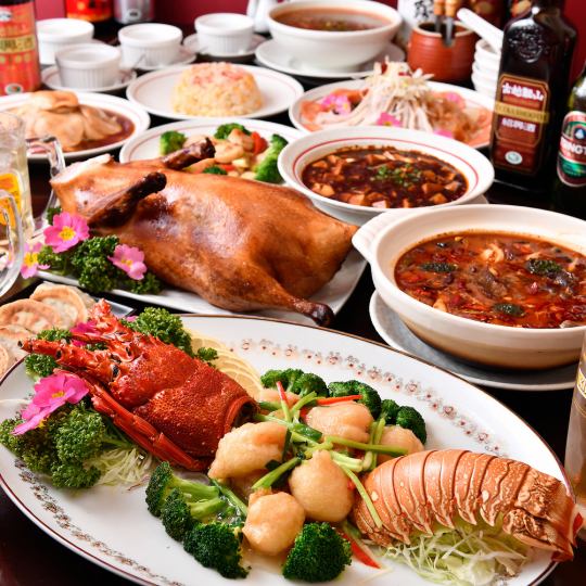 【夏限定！2Ｈ飲み放題付】今宵は豪華に「夏の伊勢海老と北京ダックのコース」（全11品）6500円