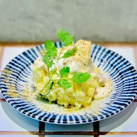 Potato salad with mackerel mayonnaise