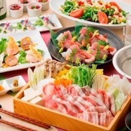 <Until 6/4> {Private room guaranteed} [Carefully selected (shabu-shabu) course] 9 dishes in total, 2 hours all-you-can-drink included, 5,500 yen ⇒ 5,000 yen (tax included)