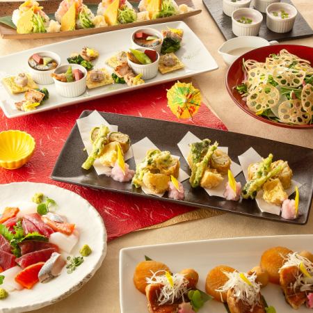 <6/3～>《個室確約》【旬の味覚コース】全7品 2時間飲み放題付 5280円⇒4800円(税込)