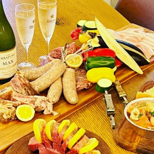 豪華食材で手ぶらBBQ