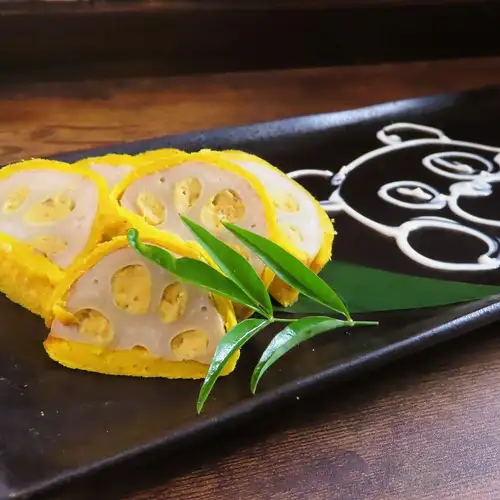 Karashi Renkon (mustard lotus root), a specialty of Kumamoto
