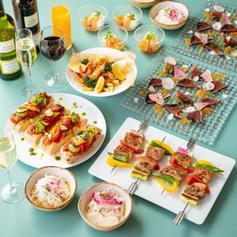スパークリングワイン含む全40種が飲み放題！90分フリードリンク付き「グループプラン」